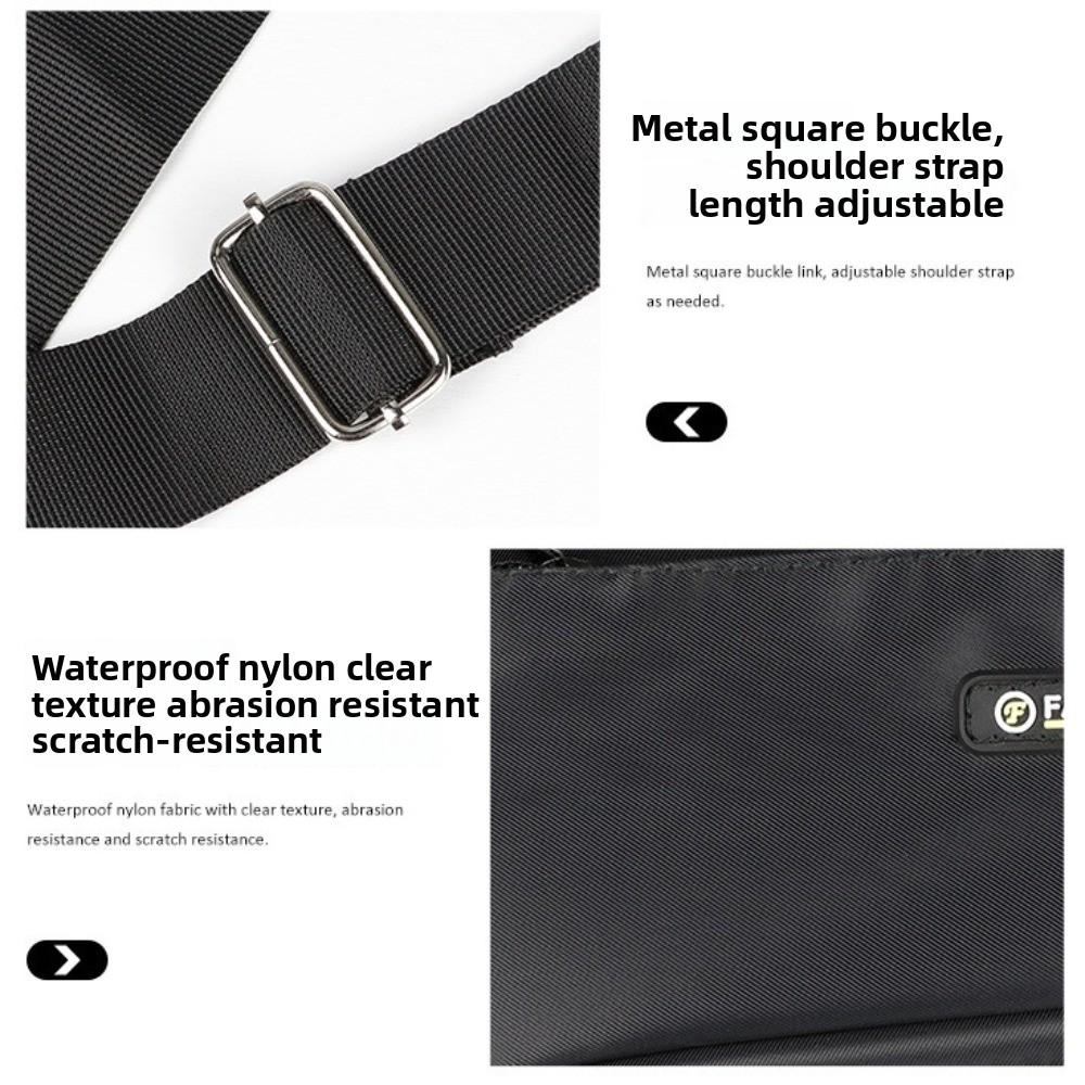 Lightweight Men Crossbody Bag Solid Color Small Square Bag Business Shoulder Bag  Business