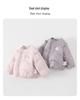 Infant Girls' Lightweight Cartoon Down Jacket - Warm Long Sleeve Outerwear for Autumn/Winter