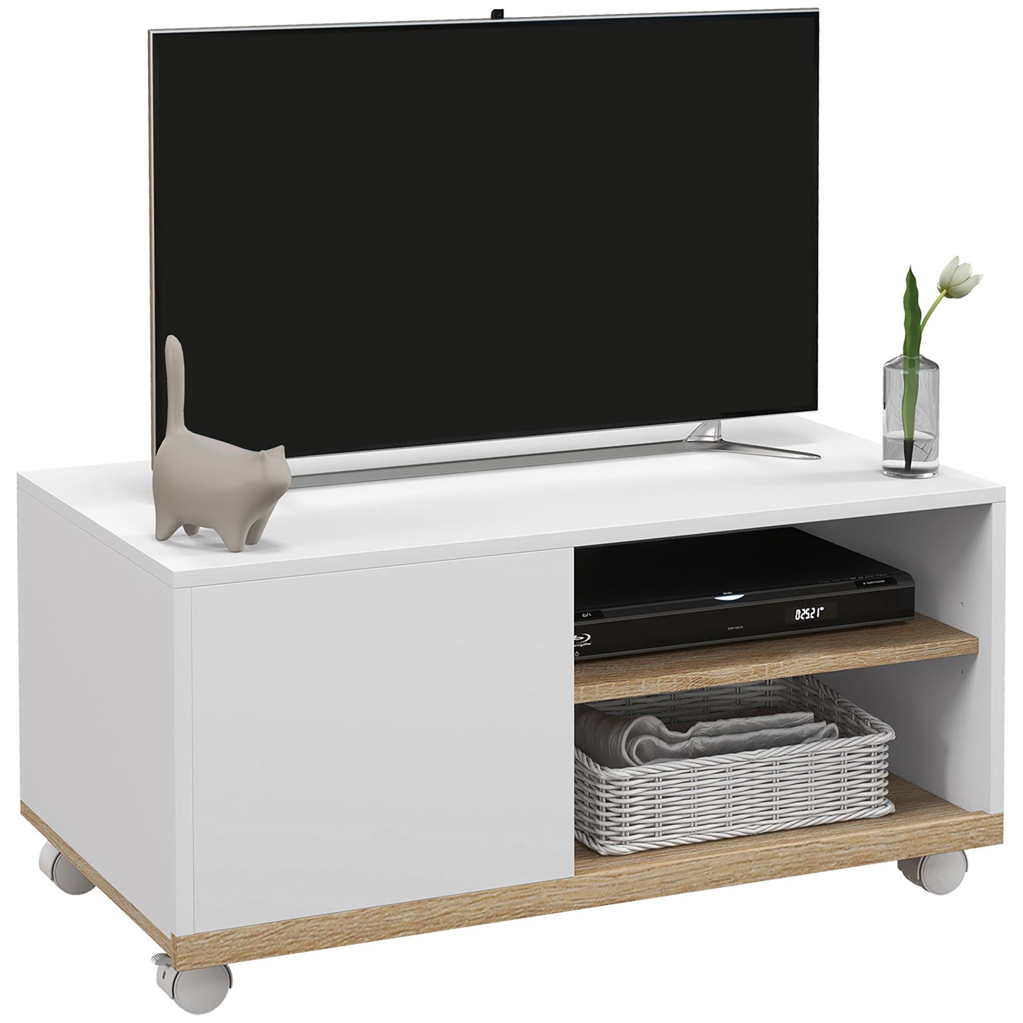 TV Cabinet on Wheels with 2