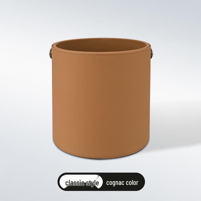 Leather Multifunctional Car Trash Can & Storage Bucket