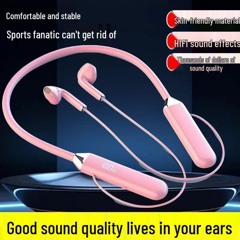 Wireless Sports Neckband Bluetooth Headphones with Long Battery Life, Universal Fit, Non-Slip Design
