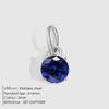 eManco DIY Jewelry Accessories: Stainless Steel Round Cubic Zirconia Pendant Necklace