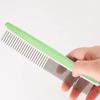 Stainless Steel Dog Cat Pin Comb Single Row Double Tooth Row Comb Grooming Shedding Tools  Pet