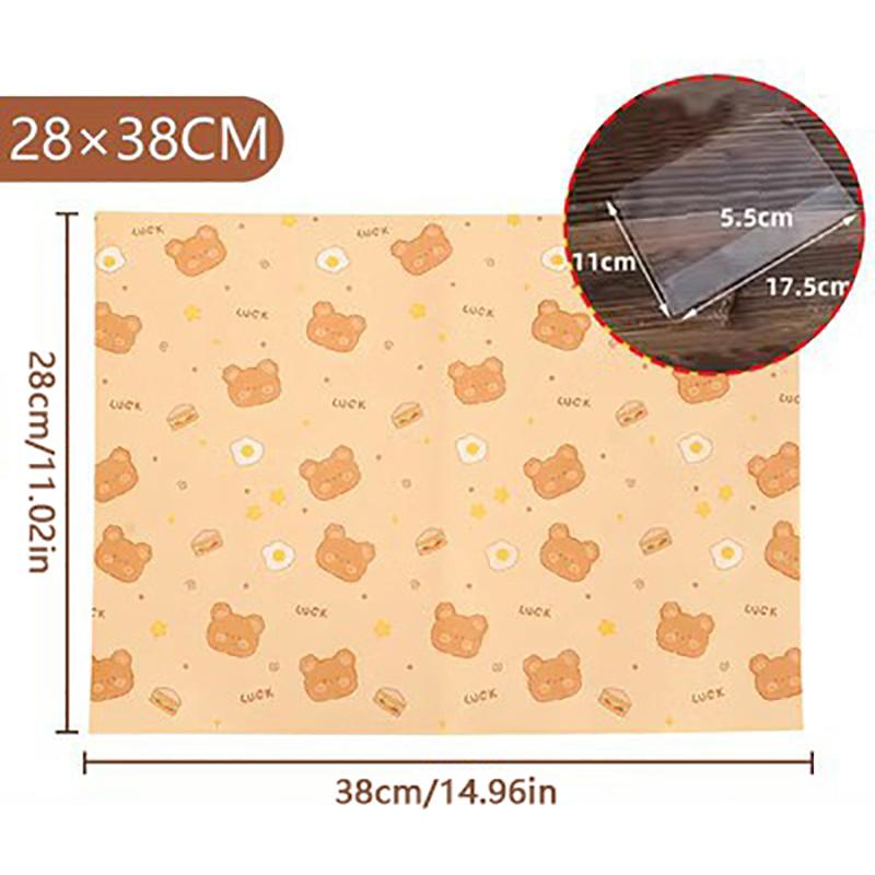 50 ks voskovaný papír na potraviny, olejotěsný voskový papír, chléb, sendvič, burger, hranolky, makronky, balení, kuchyňské pečicí nástroje, balení, dekorace