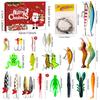 Creative Christmas Fishing Lure Set: Freshwater Trout, Bass & Salmon Hard Baits with Hooks