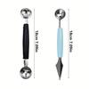 Stainless Steel Fruit Carving and Scooping Tool Reusable Dual-Purpose Fruit Spoon Ice Cream Watermelon Melon Ball Spoon JXB