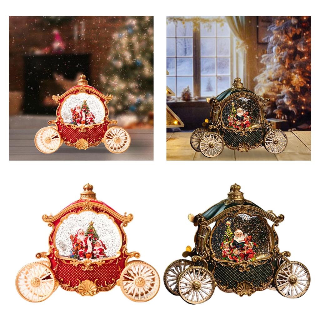 Christmas Carriage Snow Globe, Christmas Snow Globe, Table Decoration, Musical