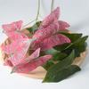 50cm Artificial Plants Film 5 Forks Colorful Taro Leaves Table Decorative Simulation Green Plant Leaf Wedding Decoration Floral