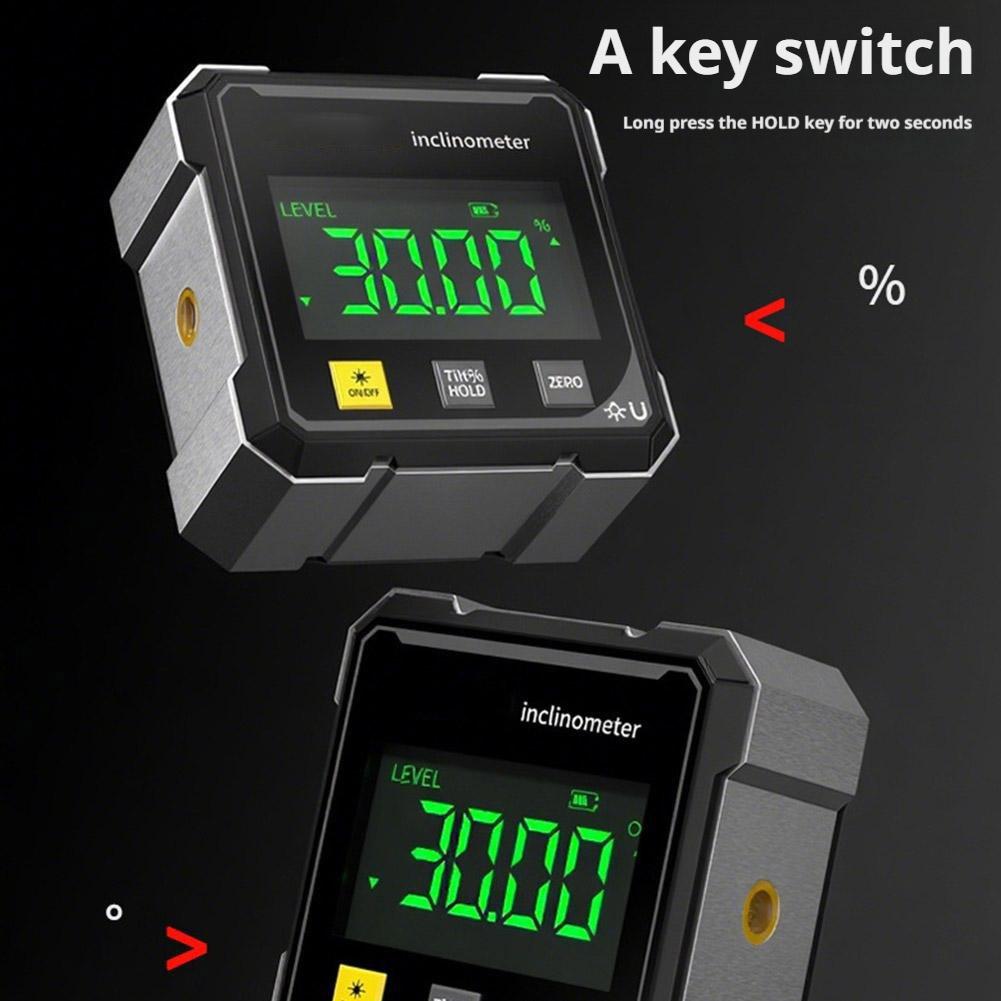 Digital Angle Finder with Laser Strong Magnetic Angle Gauge Inclinometer Table Saw Miter Protractor Cube Level Tool Woodworking