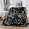 Retro Vintage Motorcycle Skull Soft Plush Blanket Cozy Flannel Throw for Living Room Bedroom Bed Sofa Picnic Cover