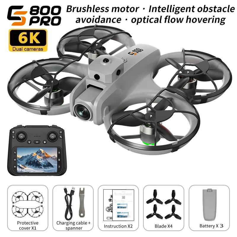 NOVO Drone Mini ES800 Pro Câmera HD 1080P Motor Brushless Evitação de Obstáculos Fotografia Aérea Aeronave com Controle Remoto Quadricóptero