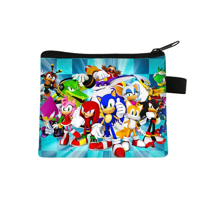 New Sonic Children's Change Bag Mini Bag Key Coin Headphone Bag Cute Cartoon Polyester Wallet