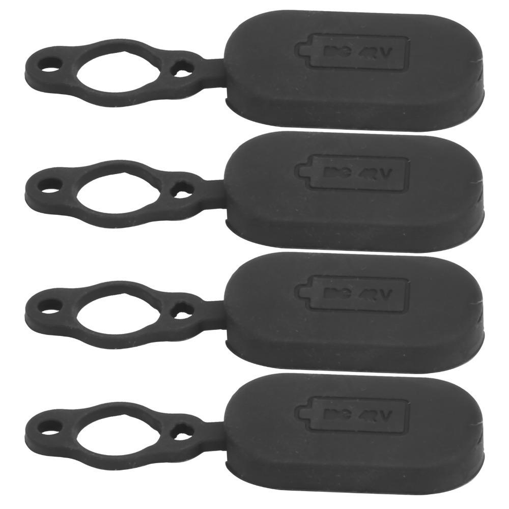 4Pcs Silicone Charging Port Dust Plug Portable Waterproof Charging Port Cover Black for Xiaomi M365 Pro