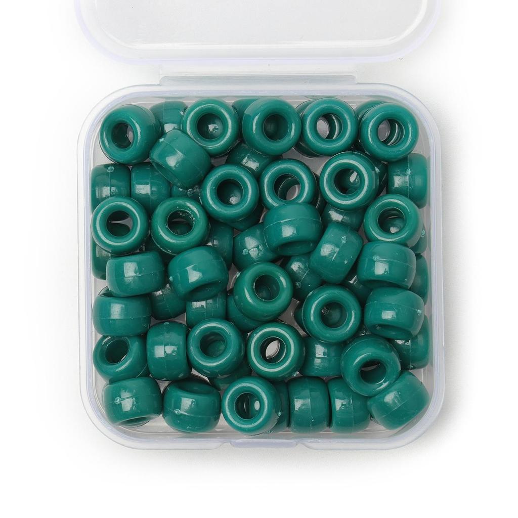 80 peças/caixa 6x9mm Contas de pônei coloridas a granel Contas espaçadoras soltas para fazer acessórios de joias Artesanato faça você mesmo