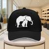 Elefanttrykk Baseballcaps Justerbar Unisex Utendørs Avslappet Buet Skygge Snapback Lue