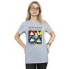 Disney Damen/Damen Mickey Mouse quadratisches Boyfriend-T-Shirt aus Baumwolle