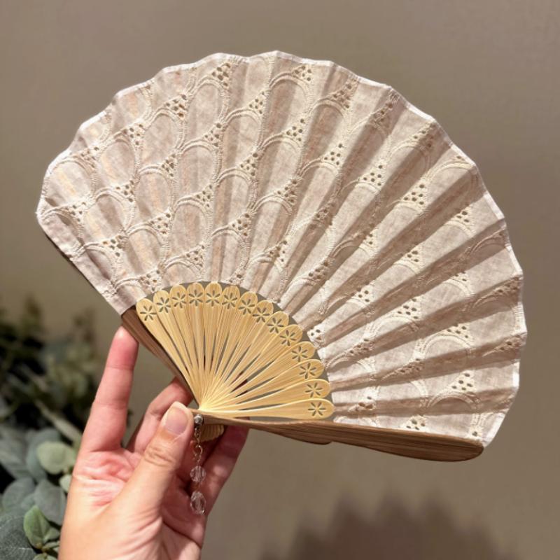 

1pc Embroidered Hollow Fan Decorative Craft Fan Chinese Style, Clothing Matching Accessories, Stage Props, Household Items