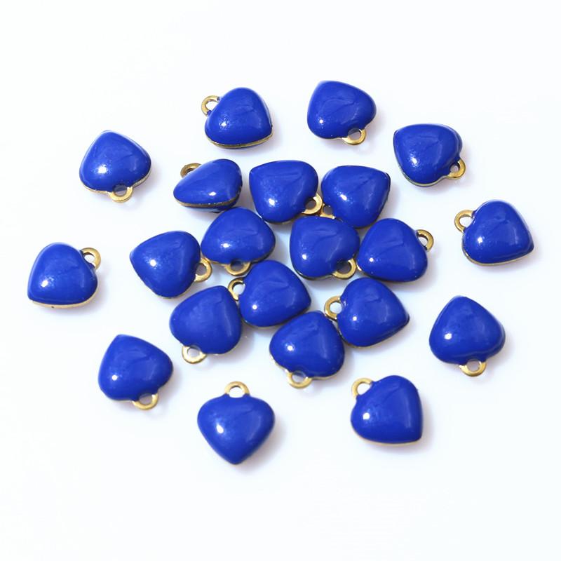 20pcs 9x8mm Enamel Small Heart Charms Pendant Stainless Steel DIY Jewelry Making Accessories Findings for Bracelet Earrings