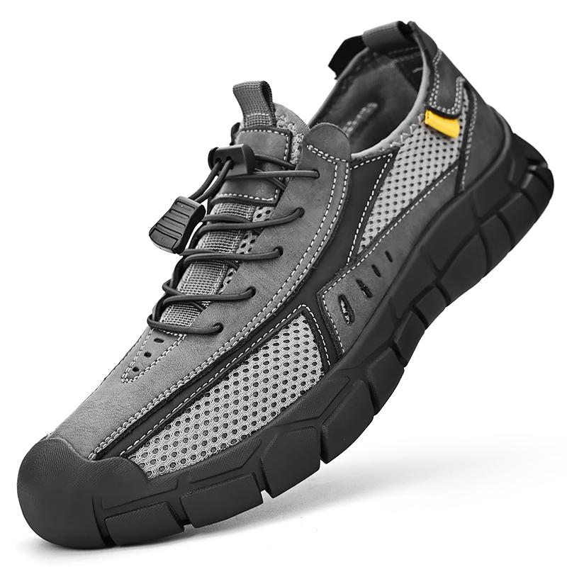 Fashion 2025 New Fashion Flats Summer Mesh Men Shoes Lightweight Sneakers Men Fashion Casual Walking Shoes Breathable Mens Hiking Shoes