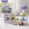 Mini Building Blocks RV Flower Bouquet Romantic Toy - Creative Festival Ornament Gift for Girls