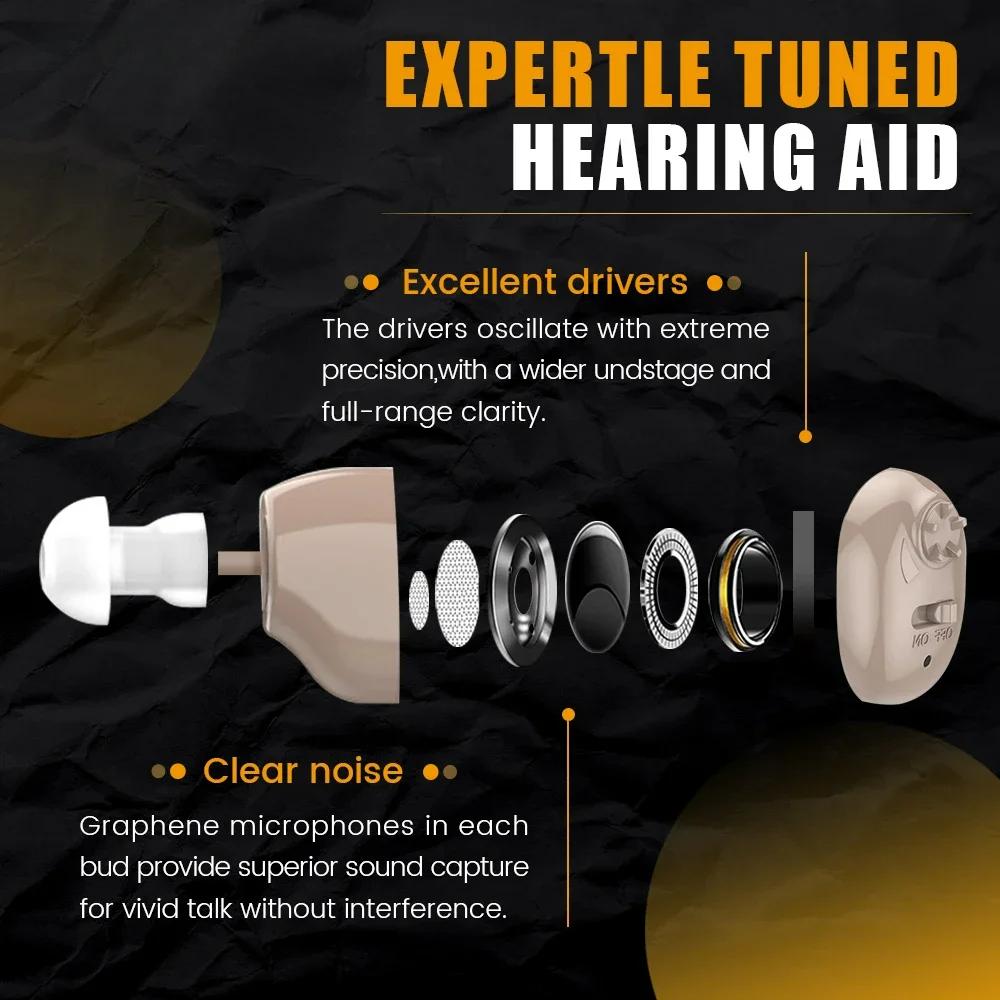 Hearing Aid Rechargeable Hearing Device ITE Ear Hearing Aids for The Elderly Audifonos Sound Amplifier for Deafness