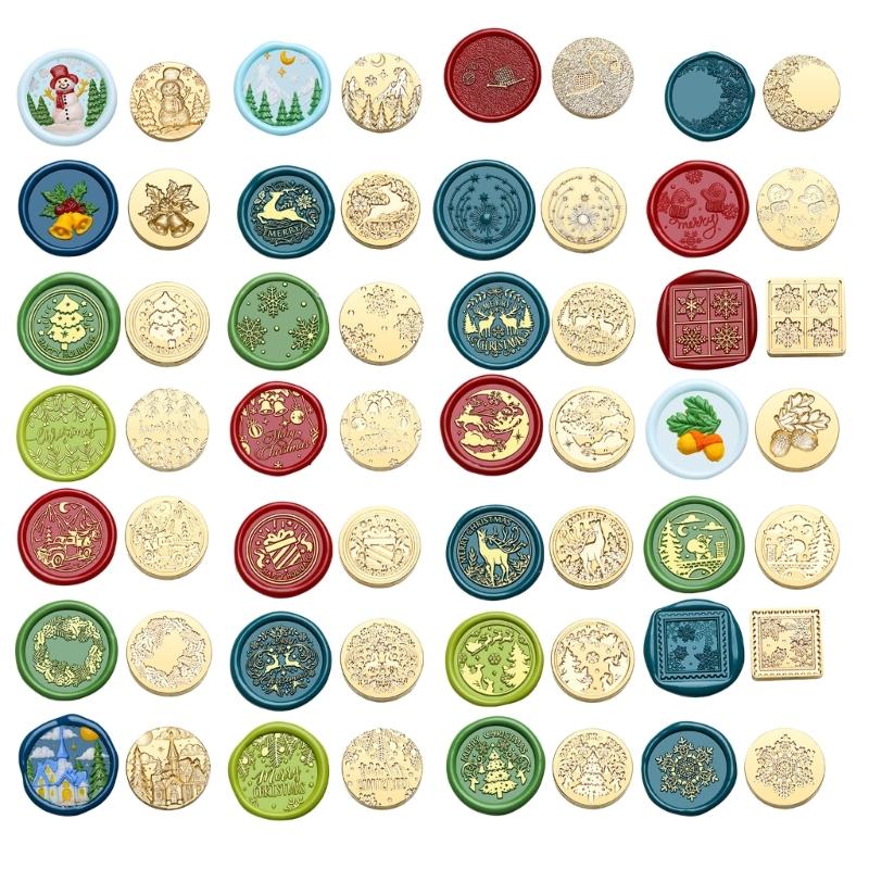 Emboss Sealings Wax Stamp Head Brasses Sealing Stamp Wax Seal Stamp Head Replacement for Envelope Sealing Greeting Card