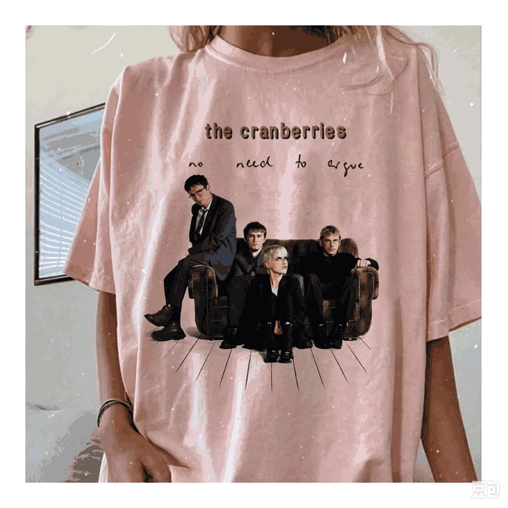 2026 The Cranberries Grafické tričko Vintage Rocková kapela Skupinové foto Potisk Pánské Dámské Letní Krátký rukáv Unisex Ležérní Oversized Streetwear Trička Top