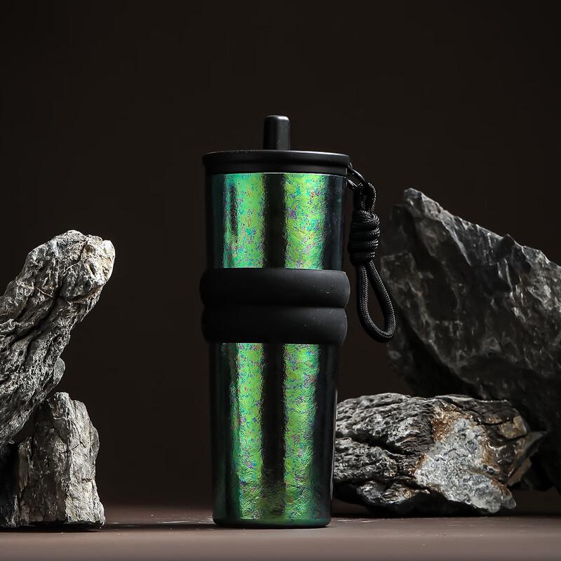 MRSIKEY Floral Insulated Straw Cup with Sleeve