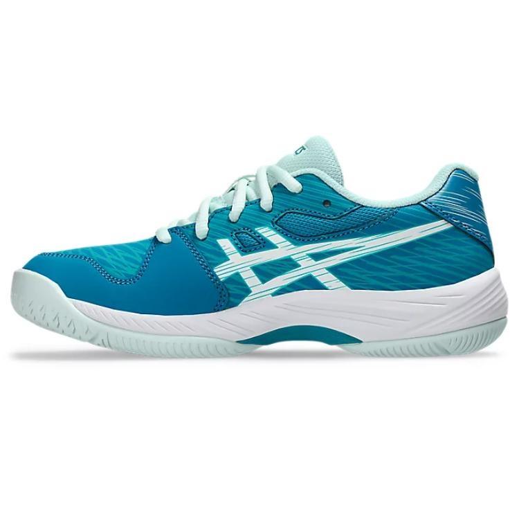 (GS) ASICS Gel-Game 9 Teal Blue White Kids 1044A052-406 EU 37.5