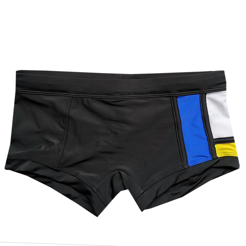UXH Men's Patchwork Multicolor Briefs - Sleek, Sexy, and Anti-Exposure Beachwear.