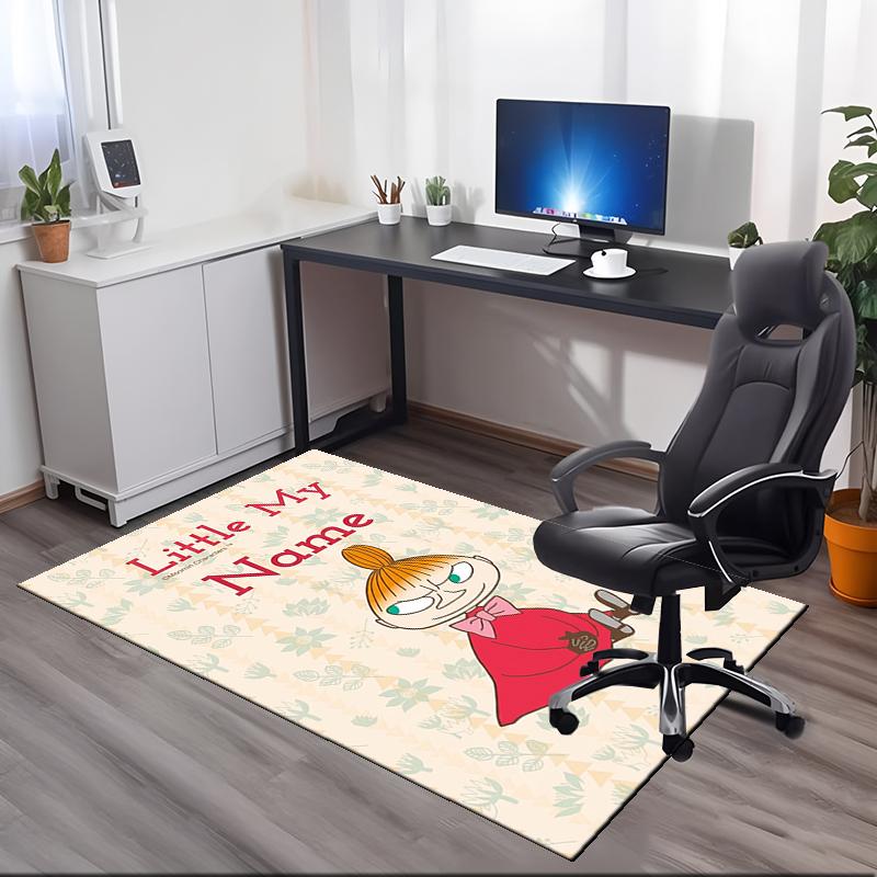 Custom Name Little My Printed Carpet, Rug for Office Chair Living Room Bedroom Kitchen Room Decor Gifts.