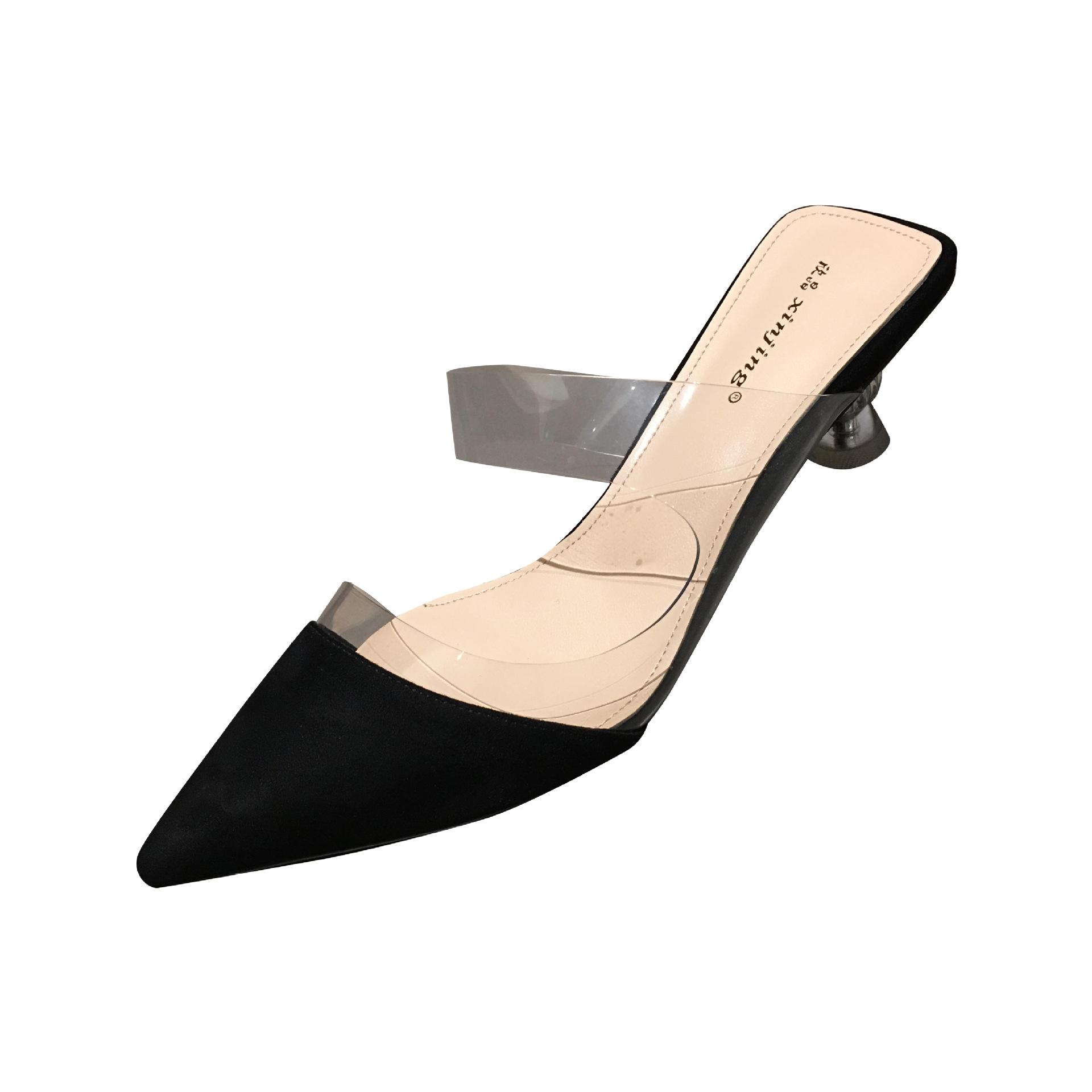 Модные блестящие серебряные прозрачные тапочки женские странные хрустальные туфли — фото 7