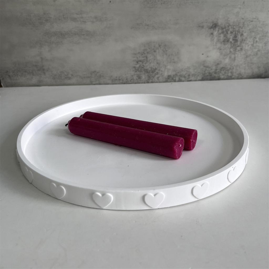 Creative Silicone Fruit Tray Mold Epoxy Heart Print Storage Plate Mould Stylish Coaster Mold for Crafting Enthusiasts