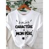T - Shirt with the Theme of Inheriting WOMEN'S Character, Short Sleeve Crew Neck Casual Top for Summer & Spring, Women's Clothing