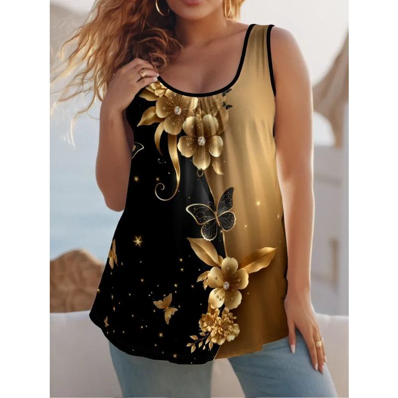 Women's Sleeveless Vest Creative Colorful Pattern Printing Comfortable Soft Fashionable Versatile Summer Oversized Vest