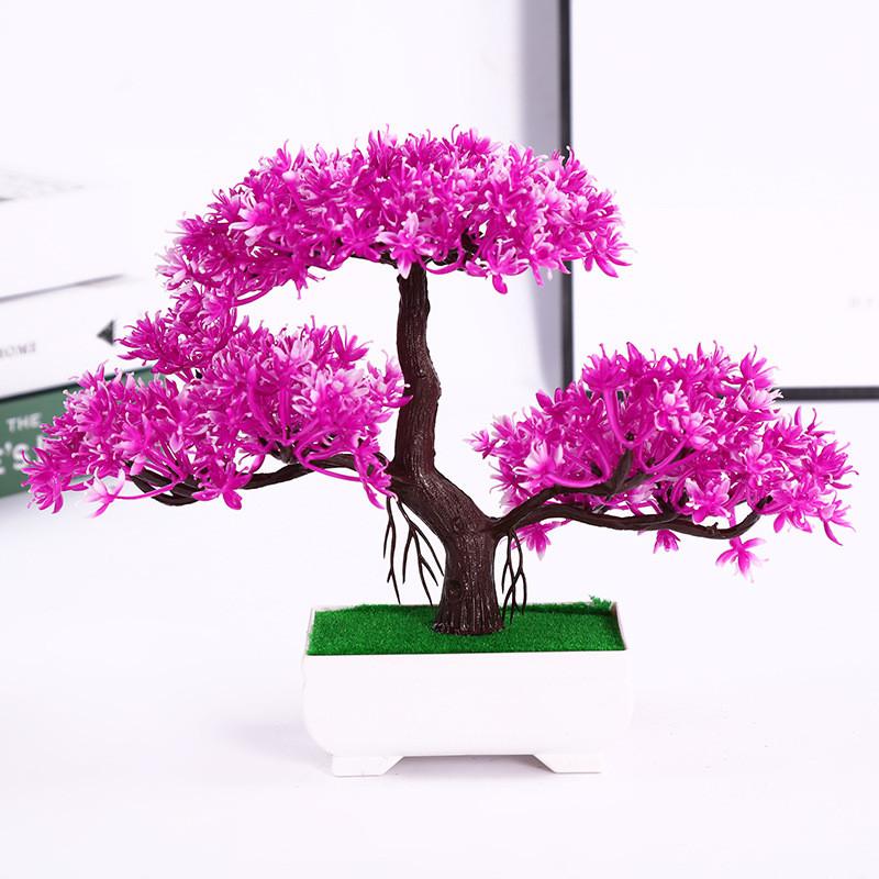 Pine The Greeting Guests Artificial Bonsai Plastic Plant Living Room Office And