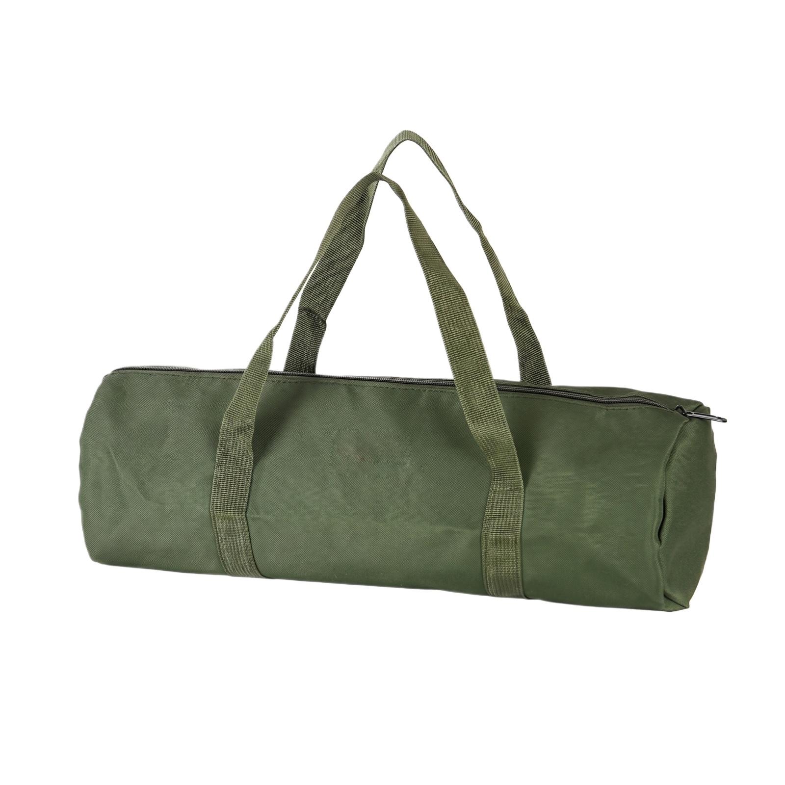 

Outdoor Camping Stake Storage Bag Heavy Duty Portable Cylinder Carrying Case with Dual Handles for Tent Pegs and Camping Accessories one size зелёный