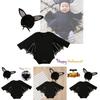 Boys And Girls European And American Style Halloween Batman Hat Long Sleeve Jumpsuit Set