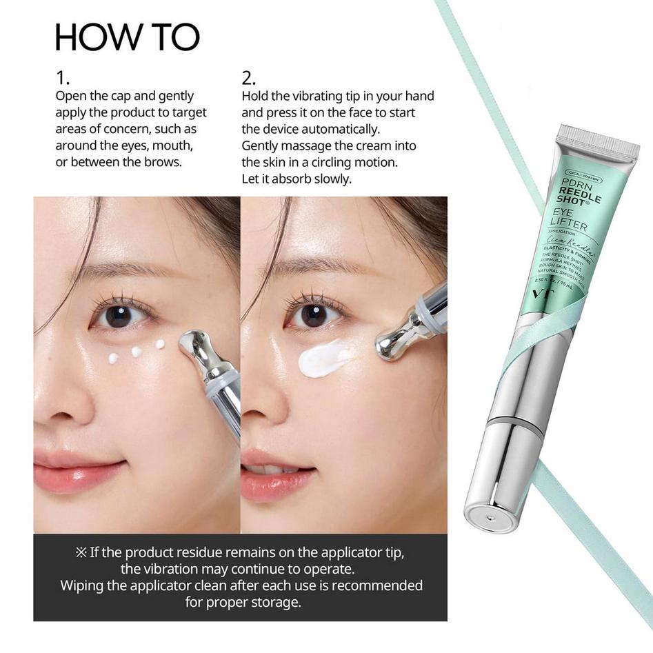 VT Cosmetics PDRN Reedle Shot Eye Lifter 15ml / Anti-Aging, Moisturizing, Korean Cosmetics, Kbeauty