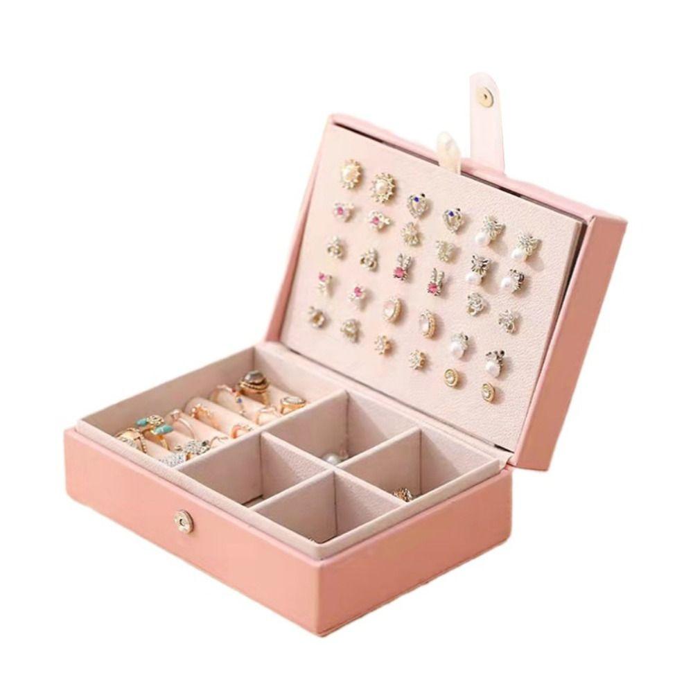 Large Capacity Jewelry Boxes Portable Jewelry Display Case Necklace Ring Earrings Organizer  Home