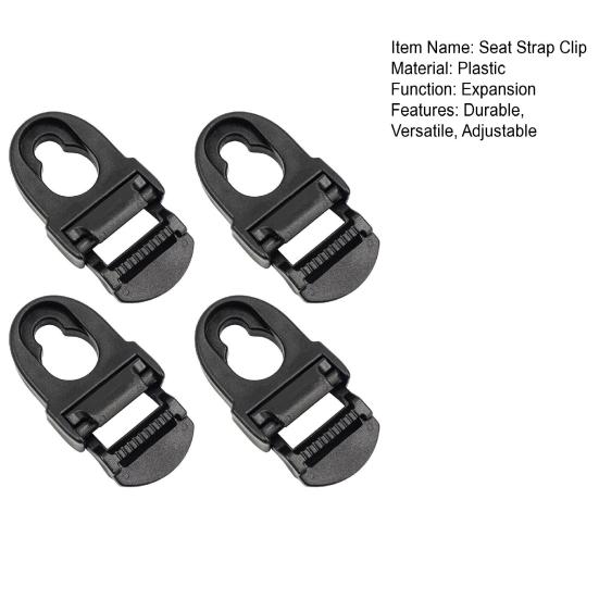 Lot de 4 clips de réparation pour siège de kayak, clips de sécurité pour sangle de siège, accessoires pour kayak, crochets de siège de kayak, loquets de remplacement, connexion sécurisée, boucle à clipser