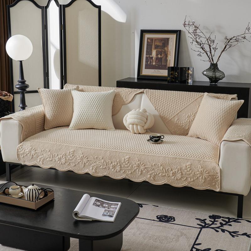 

Зимняя плюшевая подушка для дивана, легкая роскошь, высокое чувство, простая современная, утолщенная, нескользящая, универсальная на четыре сезона, чехол на подушку для дивана 110*160cm