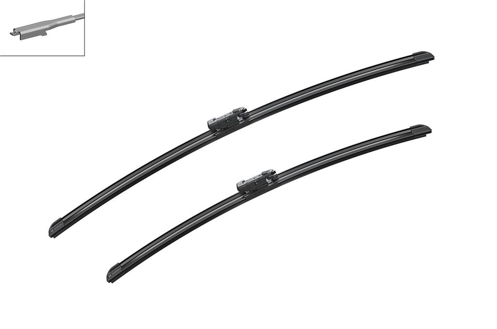 BOSCH A212S Flat Wiper Blade for Imported Aero Twin Models Cars, Only, 650/550mm
