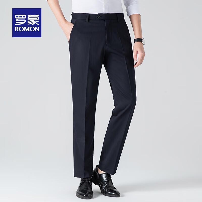 ROMON Men's Straight-Leg Business Dress Pants