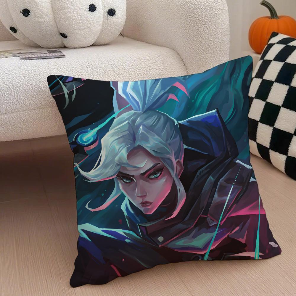 Competitive Tactical American Game VVALORANT Cushion Cover Throw Pillow Cover Hidden Button Durable Polyester Chair Cushion
