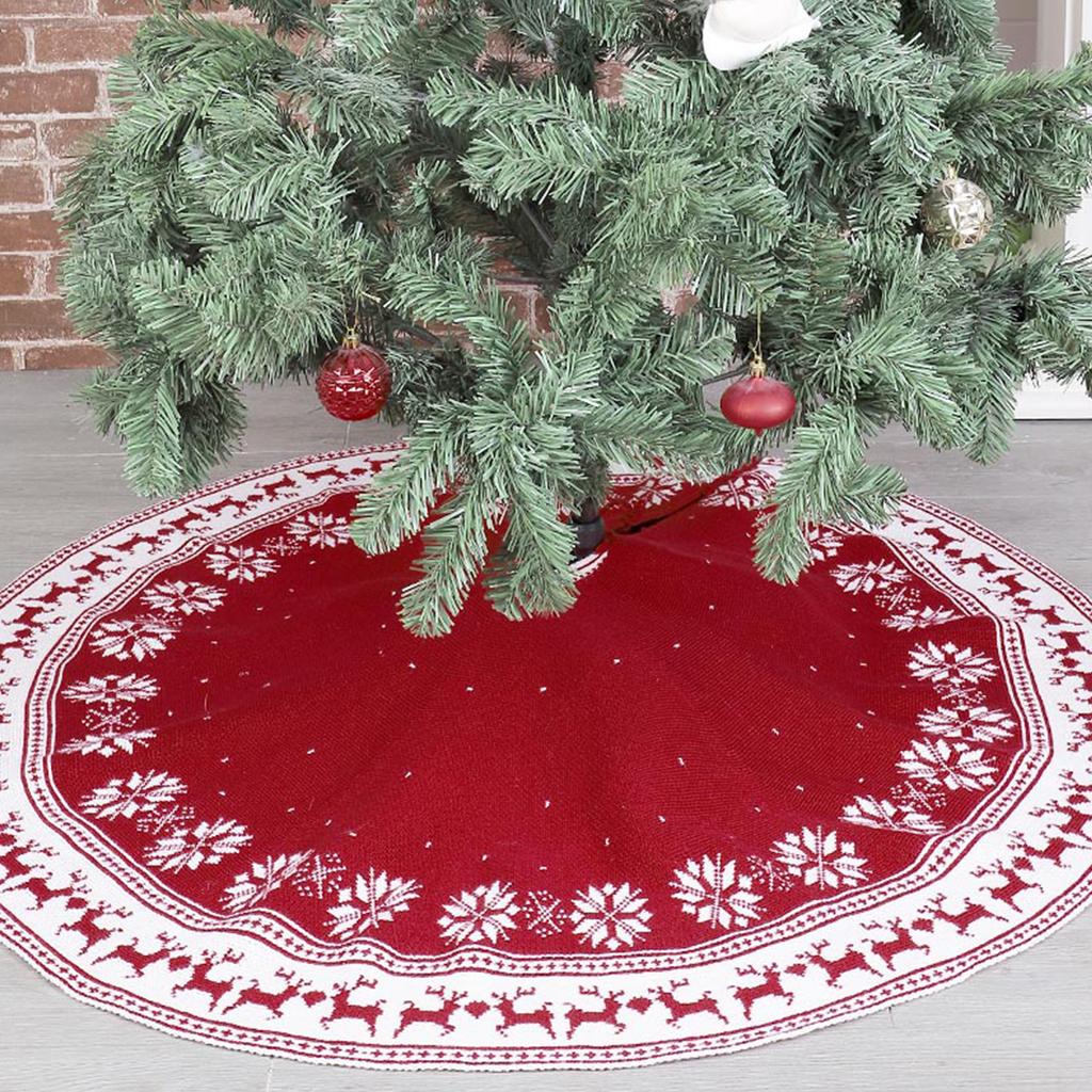 48 Inch Large Christmas Tree Skirt Reusable Xmas Tree Skirt for Christmas Decorations Tree Ornaments Holiday Festivals Gift Home Decorations
