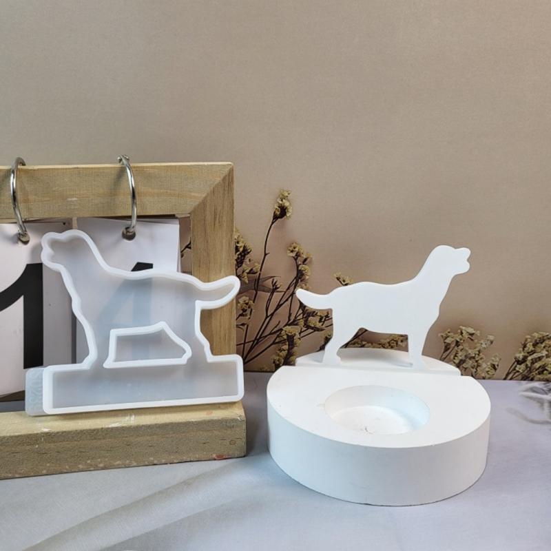 Cats Resin Molds Dog Silicones Molds for Making Tealight Holder Decorations Holiday Gift Room Decorations DIY Craft