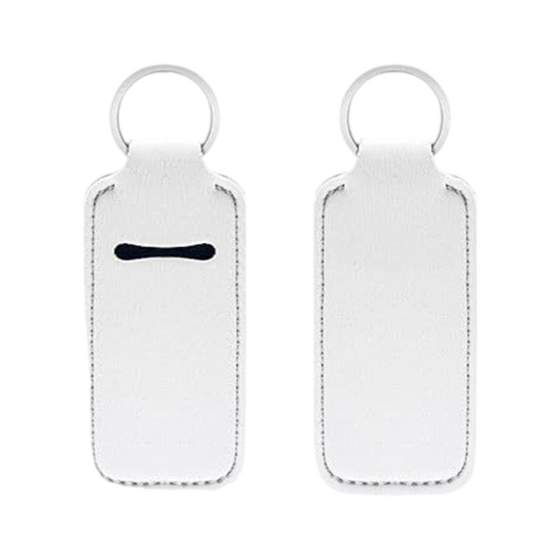 20Pcs Lip Balm Keychain Sublimation Lipstick Holder Blanks Includes 20 Leather Tassels 20 Keychain for Women Backpacks