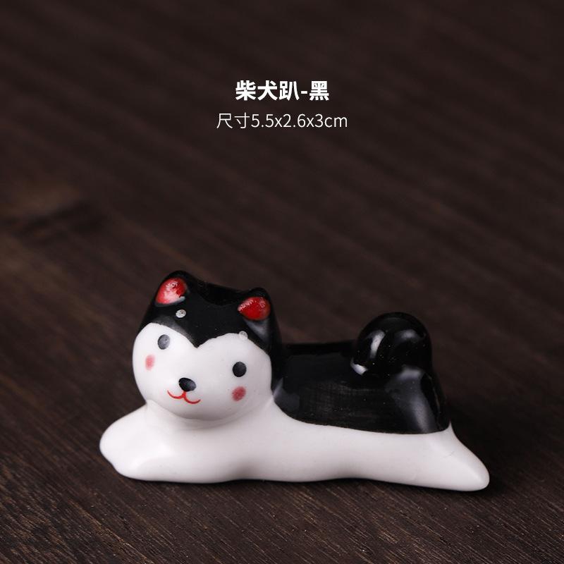 

1/5pcs Cute Cat Dog Spoon Fork Rest Tableware Storage Cutlery Stand Chopsticks Holder Ceramic Knife Racks Kitchen Tablewares