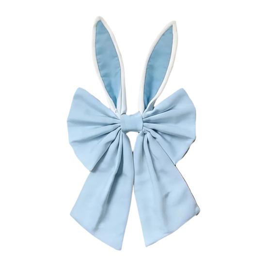 16-tums påskkransrosetter Glad påskkaninöronrosett för trädtopp Dekorativ tygrosett för vårhelg Ytterdörr Vägg Fönster Inomhus Utomhus